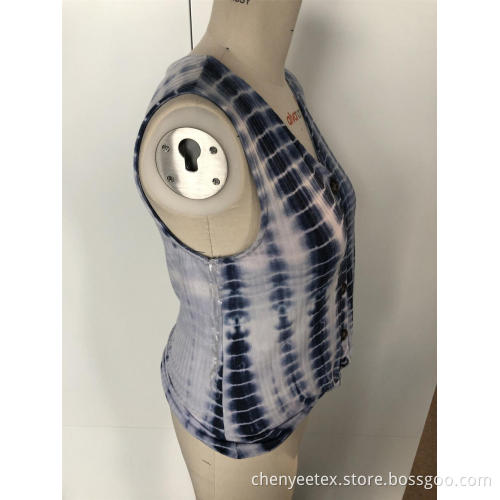 Vest tie-dyed for women